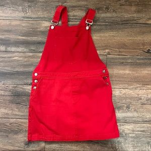 Red Overall Skirt